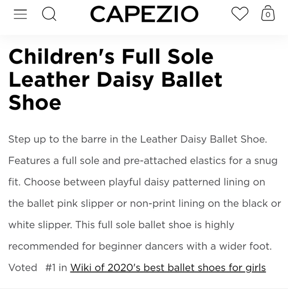 Capezio Full Sole Leather Daisy Shoe - 205 - Picture 6 of 9
